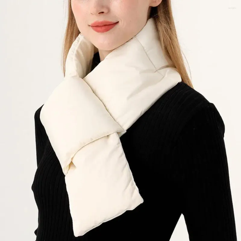 Foulards hiver solide imperméable rembourré cou plus chaud foulard col châle hommes femmes polaire lavable