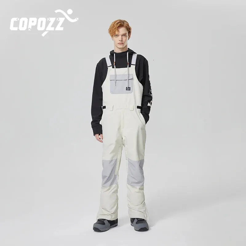 Skiing BIB Pants COPOZZ Men Women Ski Pants Windproof Waterproof Bib Overalls Trousers Winter Warm Outdoor Sports Snowboard Skiing Clothing 231025