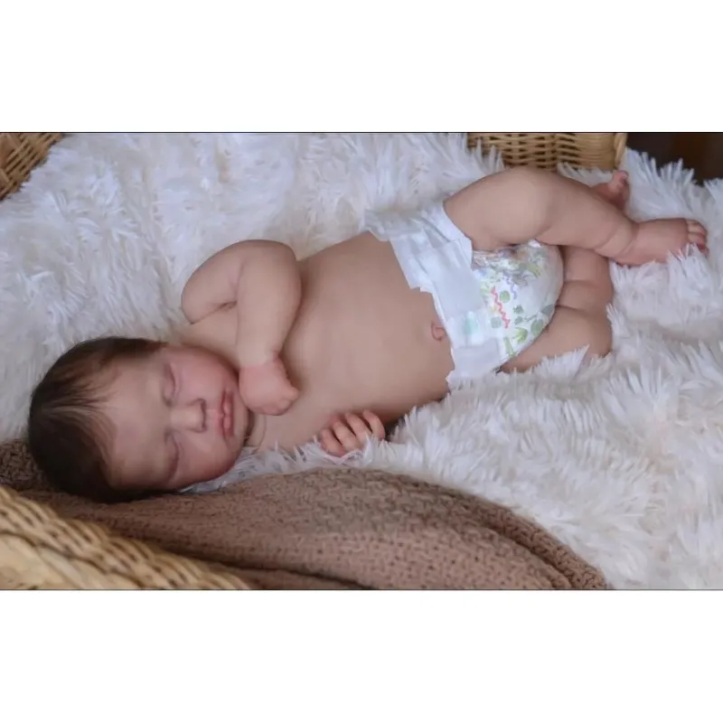 19 pouces corps complet silicone vinyle Reborn poupée nouveau-né bébé taille loulou garçon poupée 3D peau haute qualité cadeau