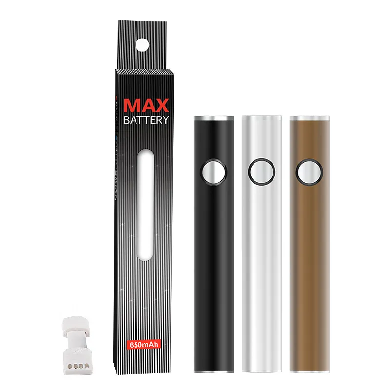 MOQ 120 stuks 100% kwaliteit voorverwarmen C8-batterijen Vapor Pen Verstelbare spanning eCig 510 draad Ego-batterij 650 m Ah USB-oplader voor Dab Wax Oil Vaporizer Tank Einweg Vape.