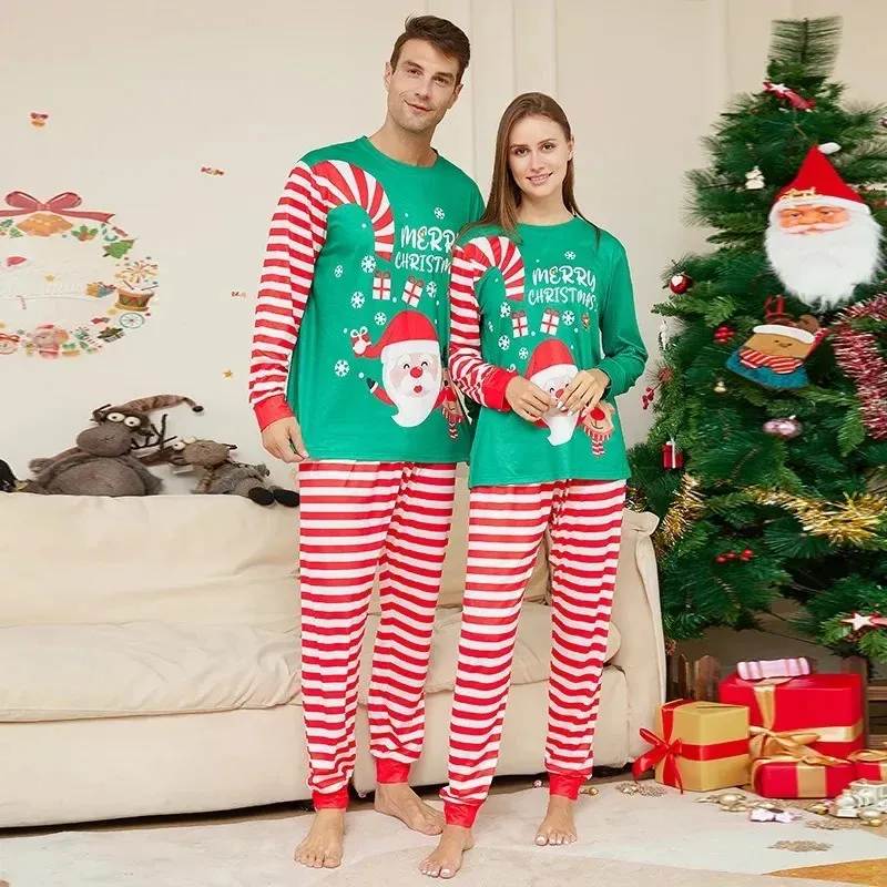 Matching Christmas Family Pajamas - Soft Stripe Xmas Pjs for Adults and Kids Matching Christmas Family Pajamas - Soft Stripe Xmas Pjs for Adults and Kids