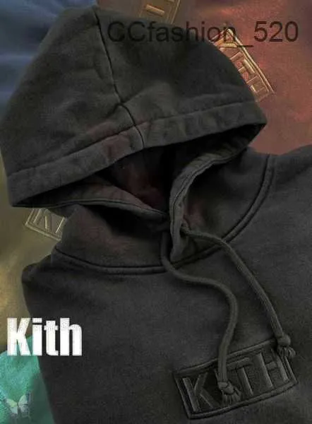 Kith Hoodie Nieuw borduurwerk Kith Hoodie Sweatshirts Heren Dames Box Sweatshirt met capuchon Kwaliteit binnen Tag Favoriet de nieuwe aanbieding Beste XAIK