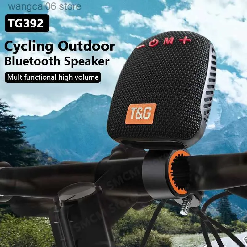 Mobiltelefonhögtalare TG392 utomhuscykel Bluetooth-högtalare TWS Portable Wireless Sound Box Inbyggd mic handfria samtal IPX5 Waterproof Subwoofer T2310