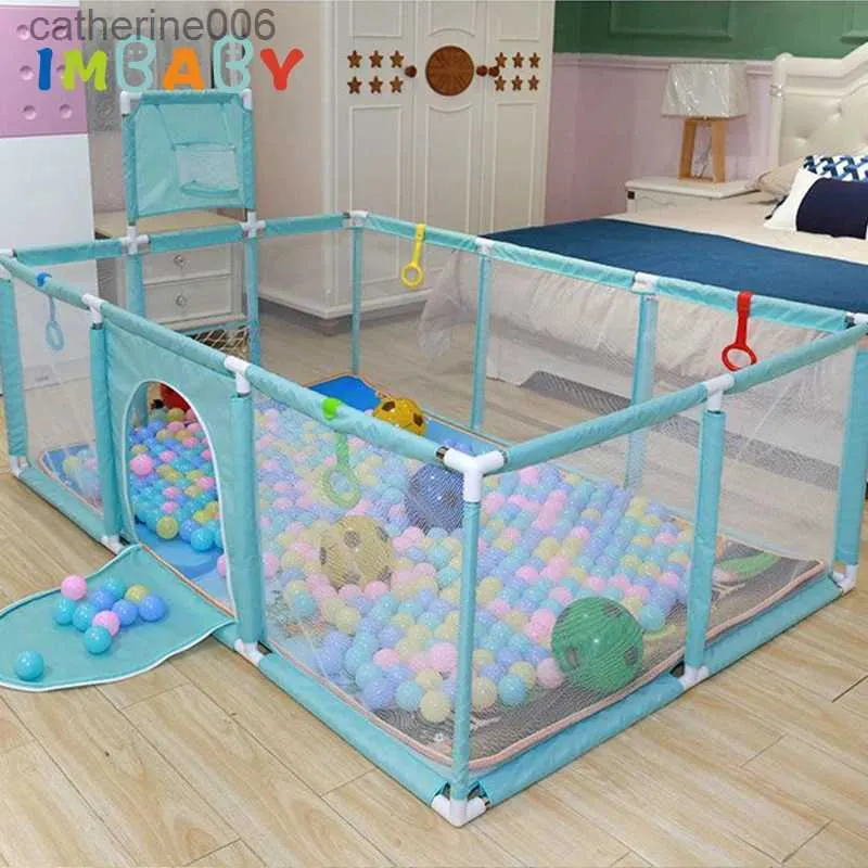 Barrière pour bébé IMBABY pour enfants de 0 à 6 ans, clôture, parc pour nouveau-né, aire de jeux pour bébé, sécurité intérieure, jeux pour enfants, portes en treillis CeterL231027