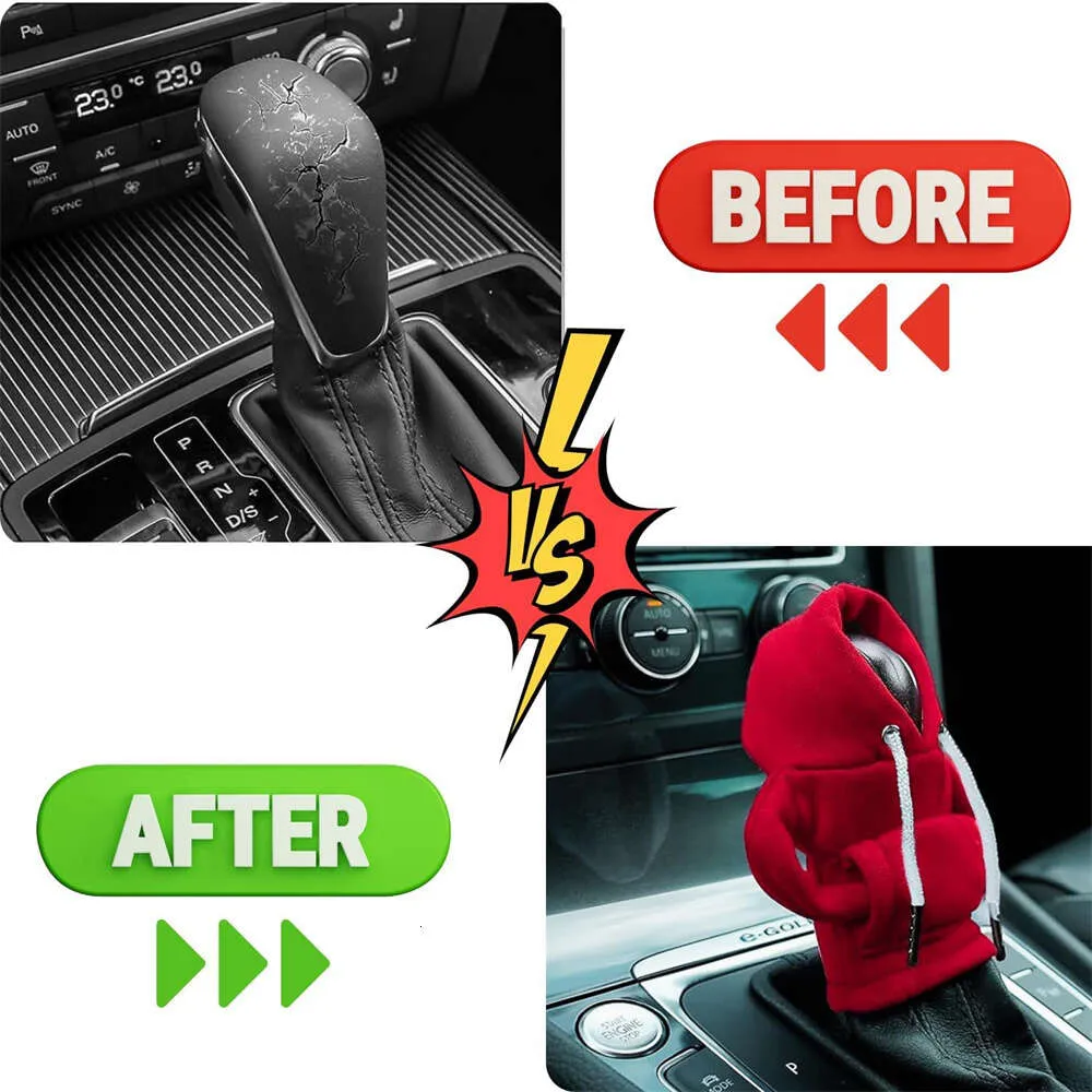 Stylish Hoodie Car Gear Shift Cover Manual Handle Collar Change