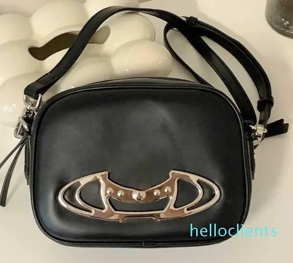 Bolso para cámara Vivi, bolsos de hombro cuadrados pequeños para mujer, bolsos cruzados en relieve para chica oscura y picante, bolso de mano de cuero negro