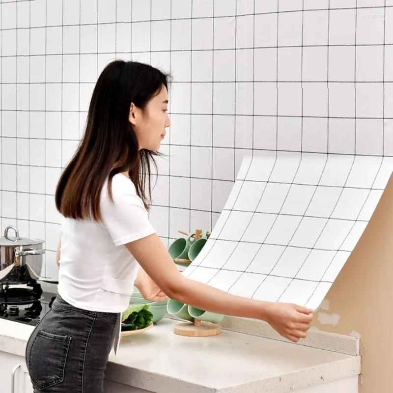 Wallpapers Wokhome Marmer Waterdicht Behang Zelfklevend Contactpapier Muurstickers Badkamer Keuken Aanrecht Verbetering van het huis