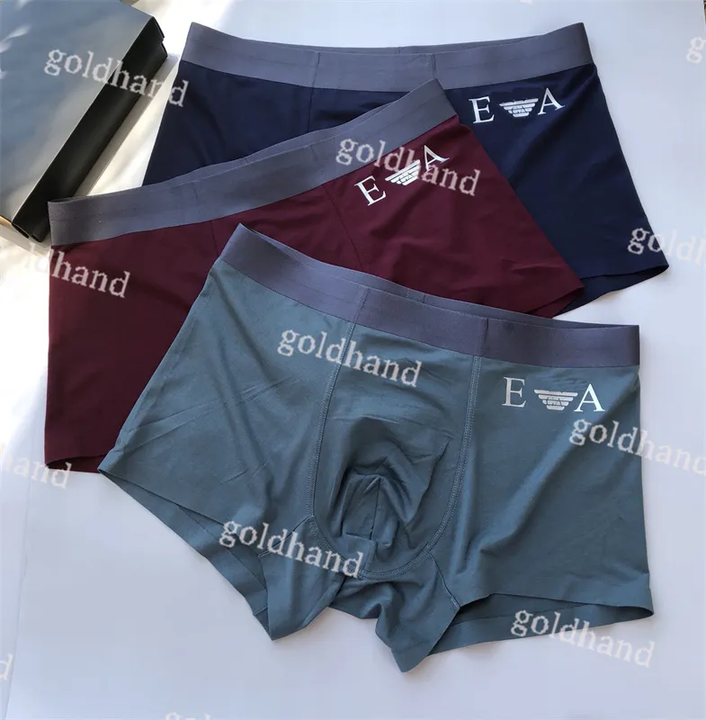 Moda Uomo Intimo Boxer Pantaloncini Traspiranti Mutande firmate Lettere stampate