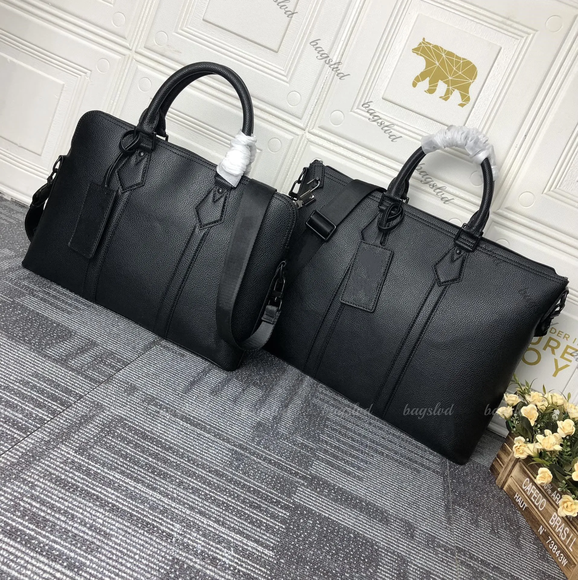 Mens leather laptop bag black hot sale