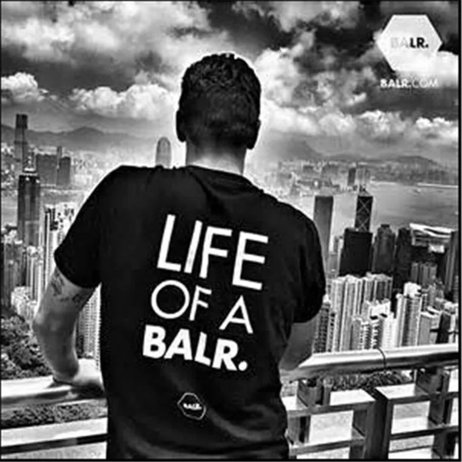 2016 lift of a balr t-shirt tops balr menwomen t-shirt 100% coton Football football sportswear chemises de sport marque BALR vêtements1913