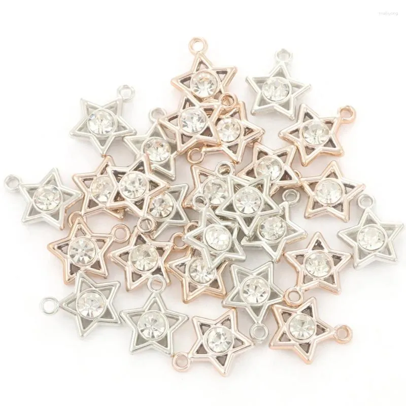 ペンダントネックレス20pcs 17x14mm星ccbネックレスプラスチックチャームジュエリー用のペンダントハンドメイドDIYブレスレットアクセサリー卸売