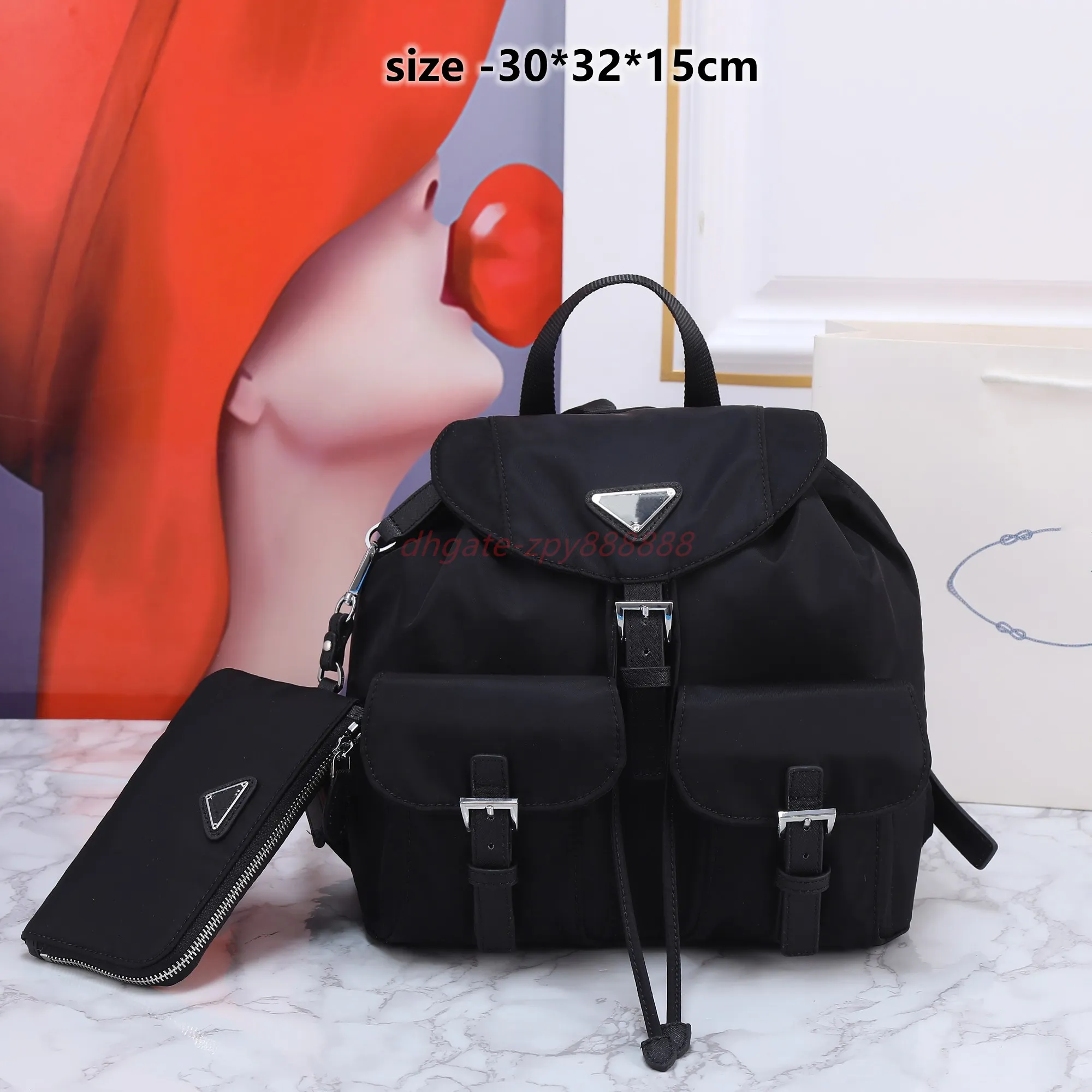 Designer Alphabet Pattern Nylon Nylon Backpack High Capacity Designer Alphabet Pattern Nylon Nylon Backpack High Capacity