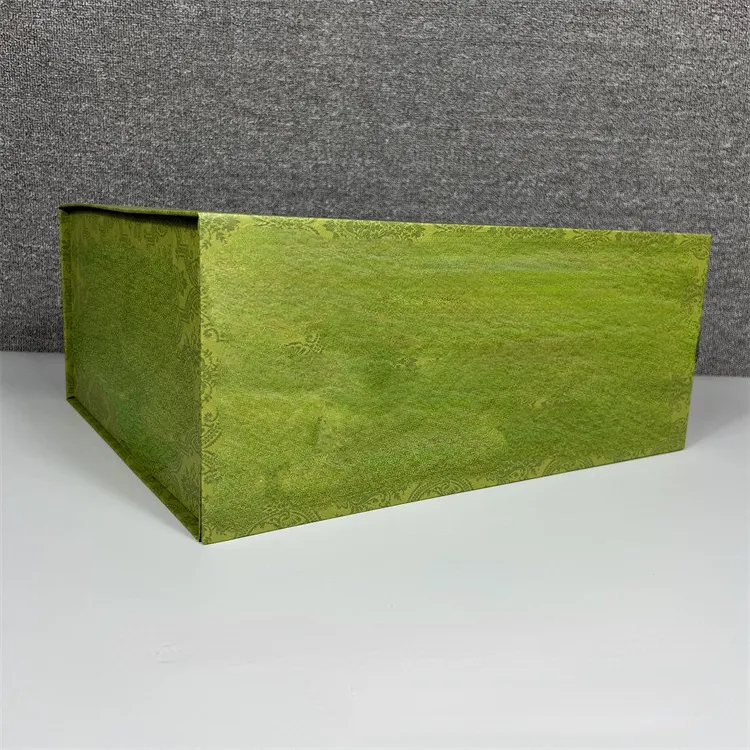 Tasarımcı Hediyesi Sarplar G Hat Çantaları Tek Parçalı Katlanır Kitap Kutusu Yeşil Manyetik Giyim Kutusu