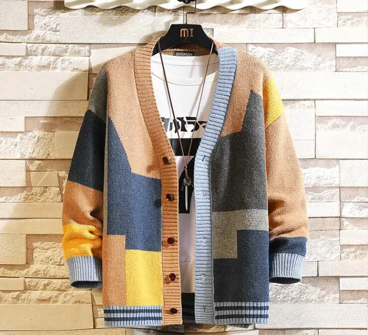 Men's Sweaters 2024 Mens Luxury Fashion Knitted Cardigans Casual Trendy Streetwear Knitwear Clothing Size 5XL gu