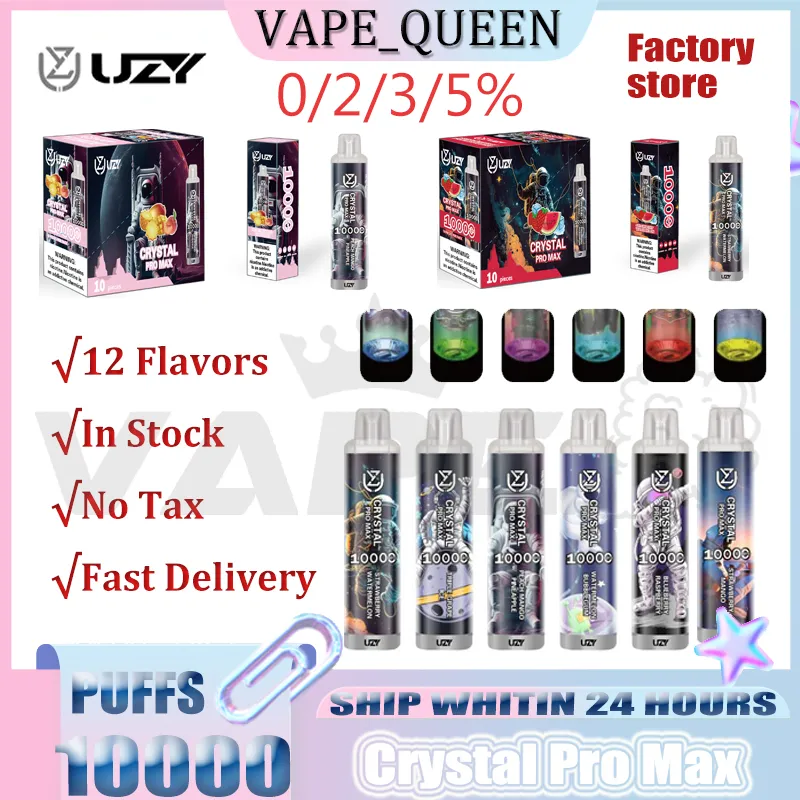 Original UZY Crystal Pro Max 10000 Puff 10000 E Cigarros Descartáveis 1.2ohm Bobina De Malha Original UZY Crystal Pro Max 10000 Puff 10000 E Cigarros Descartáveis 1.2ohm Bobina De Malha
