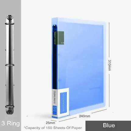 Fashionable 3-Ring book binder File Folder with Clear