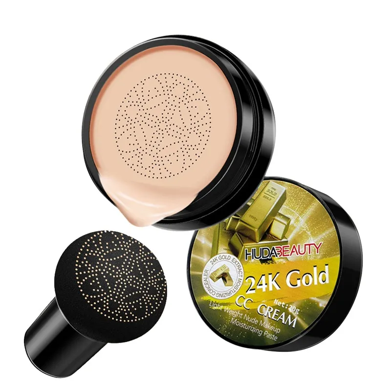 الجملة HDA Beauty Mushroom Head Air Cushion BB Cream 24k Gold CC Cream Light Weight Makeup Makeup Gift