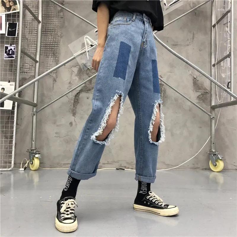 Jeans pour femmes en gros 2023 printemps été automne mode décontracté denim femmes pantalons femme femme OL déchiré ay1707