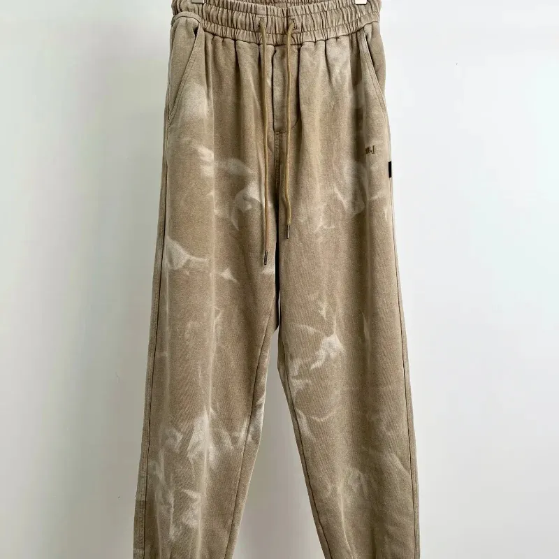 2024SS Fashion Casual Wash Sweatpants Men byxor Klädkläder Y2K Streetwear High Street