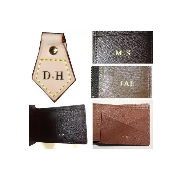 customer order : hot stamp / hot stamping your initials on your bag or wallet