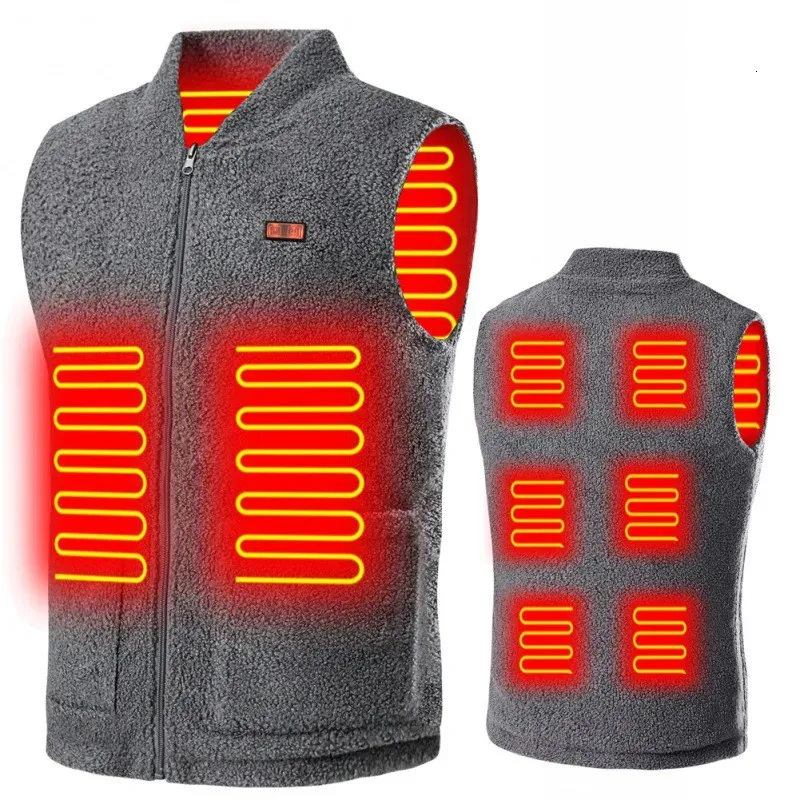 Herren-Jacken, Winter-USB-Heizweste, 3 Geschwindigkeiten, einstellbare Temperatur, selbsterwärmend, waschbar, ärmellose Heizjacke für Outdoor-Sport, 231027