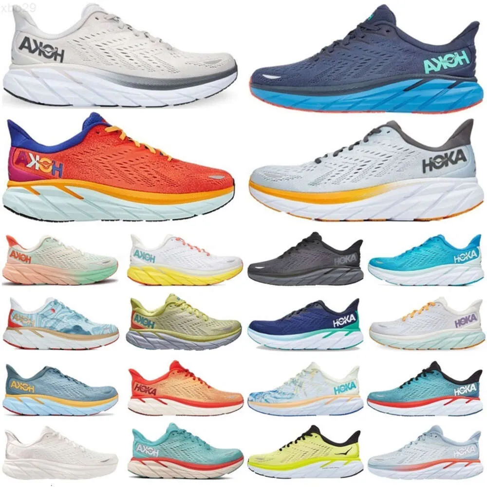 29HOKA ONE Bondi 8 Laufschuhe Sportliche lokale Stiefel Clifton 8 weiße Trainingsschuhe Akzeptierter Lebensstil Stoßdämpfung Autobahn Designer Frauen Männer 36-45