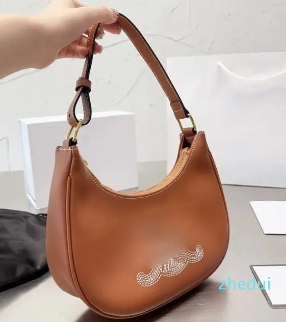 Hobo sacs en cuir de veau femmes sacs à main aisselle sac à main mode lettre imprimée poignée réglable sangle fermeture éclair pochette portefeuille