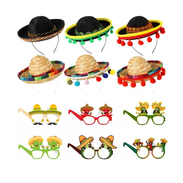 Mexican Theme Decorations Party Favors Fiesta Hat Party Supplies Cinco De Mayo Fiesta Mini Top Hat Sombrero Headband