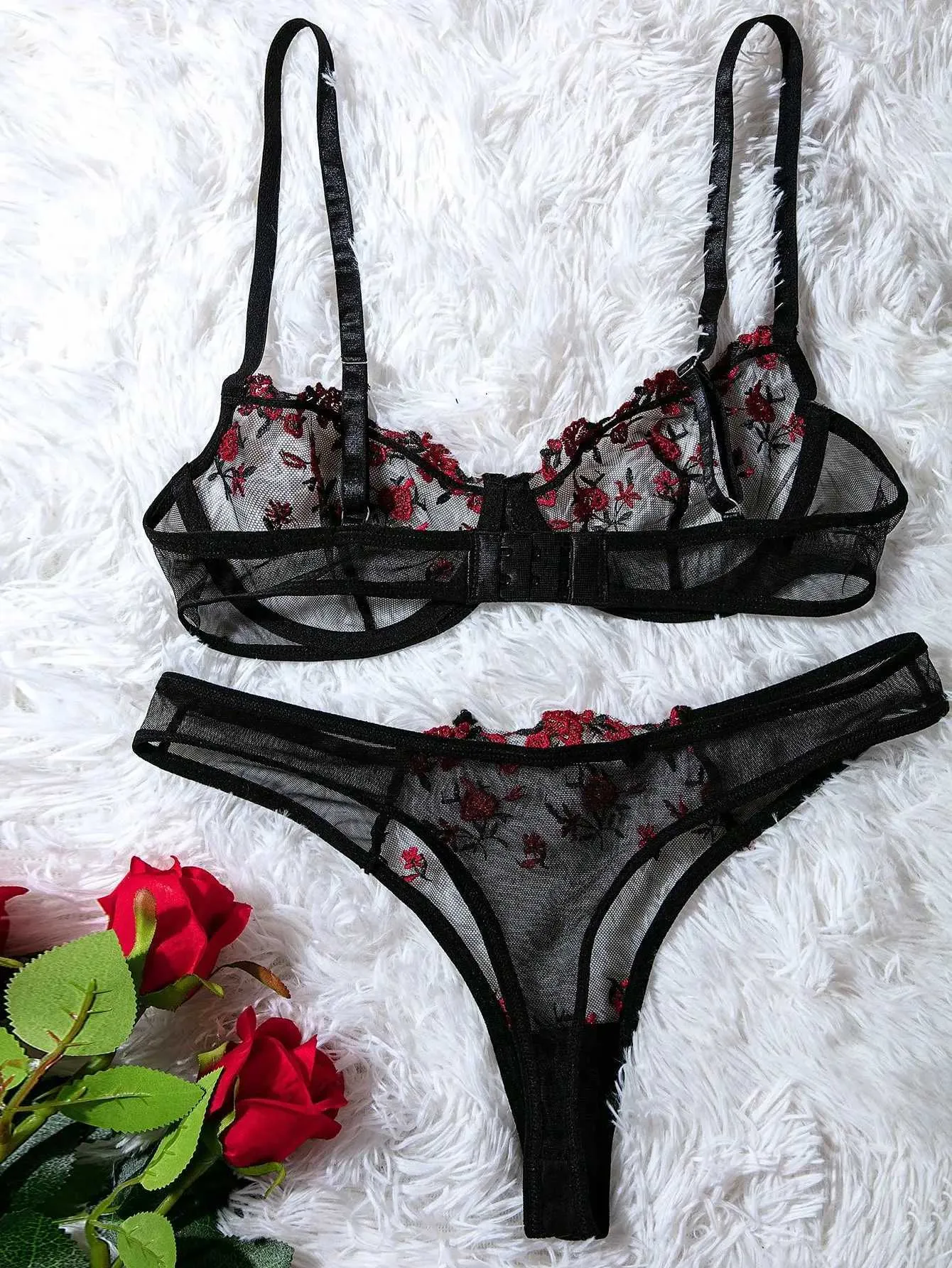 Conjunto Sexy De Lenceria Sensual Para Mujer Ropa Interior Transparente De Encaje Conjuntos De Bragas Con Bordado De Hadas Kit De Sujetador Delicado Traje Sexual De Realce 2023 De 8 12 DHgate