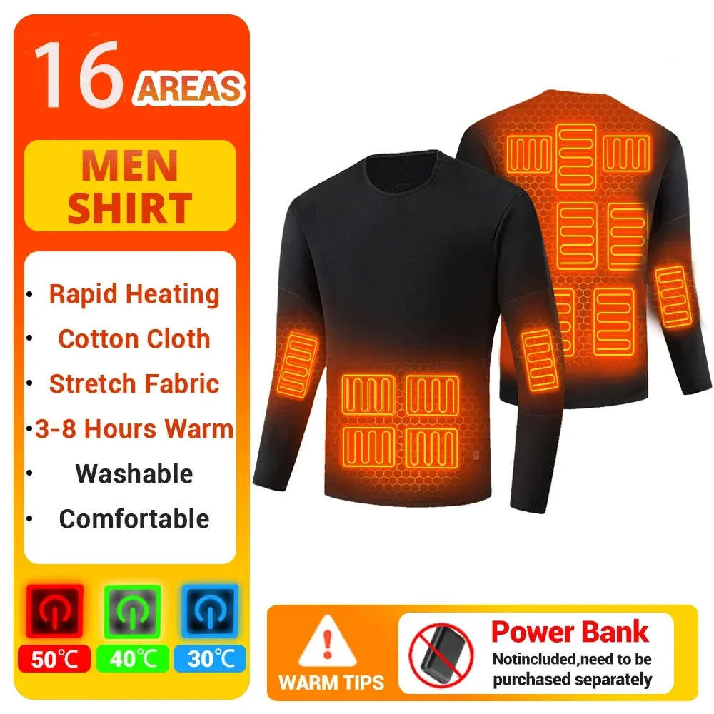 Winter Heated Suit For Men USB Electric Powered Heated Long