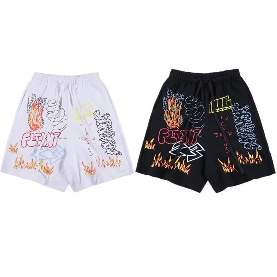 Erkek Tasarımcı Yaz Pantolon Tur Graffiti Spor Şortları Günlük Moda Koşu Pantolonları Fitness High Street Wear224a