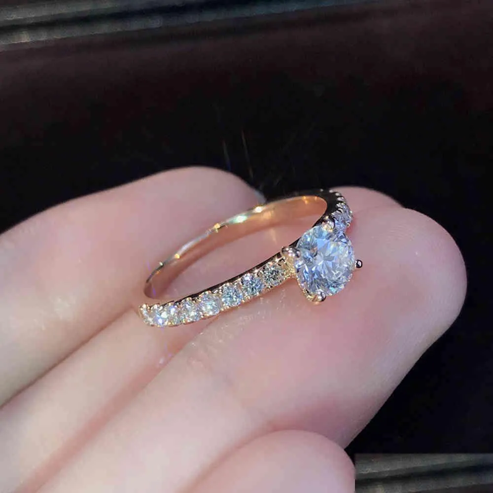 Anelli a fascia Sumeng nuovo arrivo 2021 moda cristallo anelli di fidanzamento design per le donne bianco elegante matrimonio femminile nuziale ebreo Dhgarden Otmnc