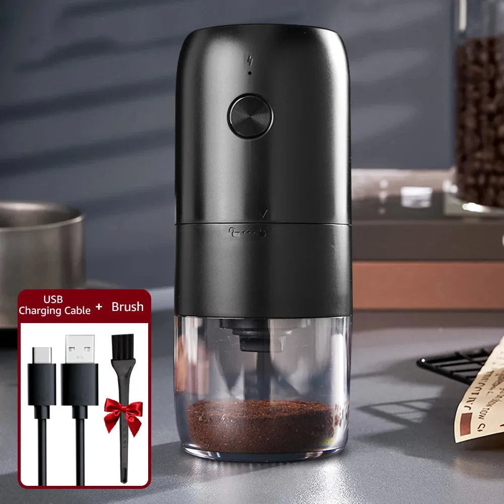 Macinino da caffè portatile Elettrico USB ricaricabile Frullatori per uso domestico all'aperto Professione Chicchi regolabili Macinazione per cucina 231026