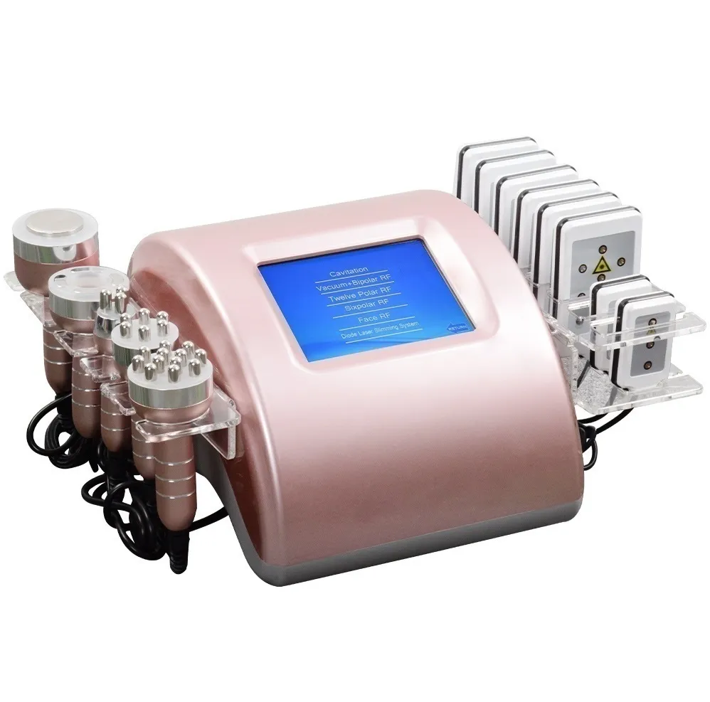 2 Years warranty ultrasonic cavitation fat slimming machine lipo laser weight-loss radio frequency skin tightening beauty equipment 5 heads