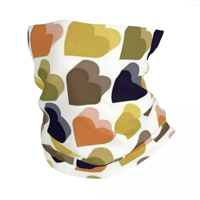 Scarves Hearts Multi Orla Kiely Bandana Neck Gaiter Printed Fashion Retro Balaclavas Face Scarf Cycling Outdoor Sports Men Women Adult