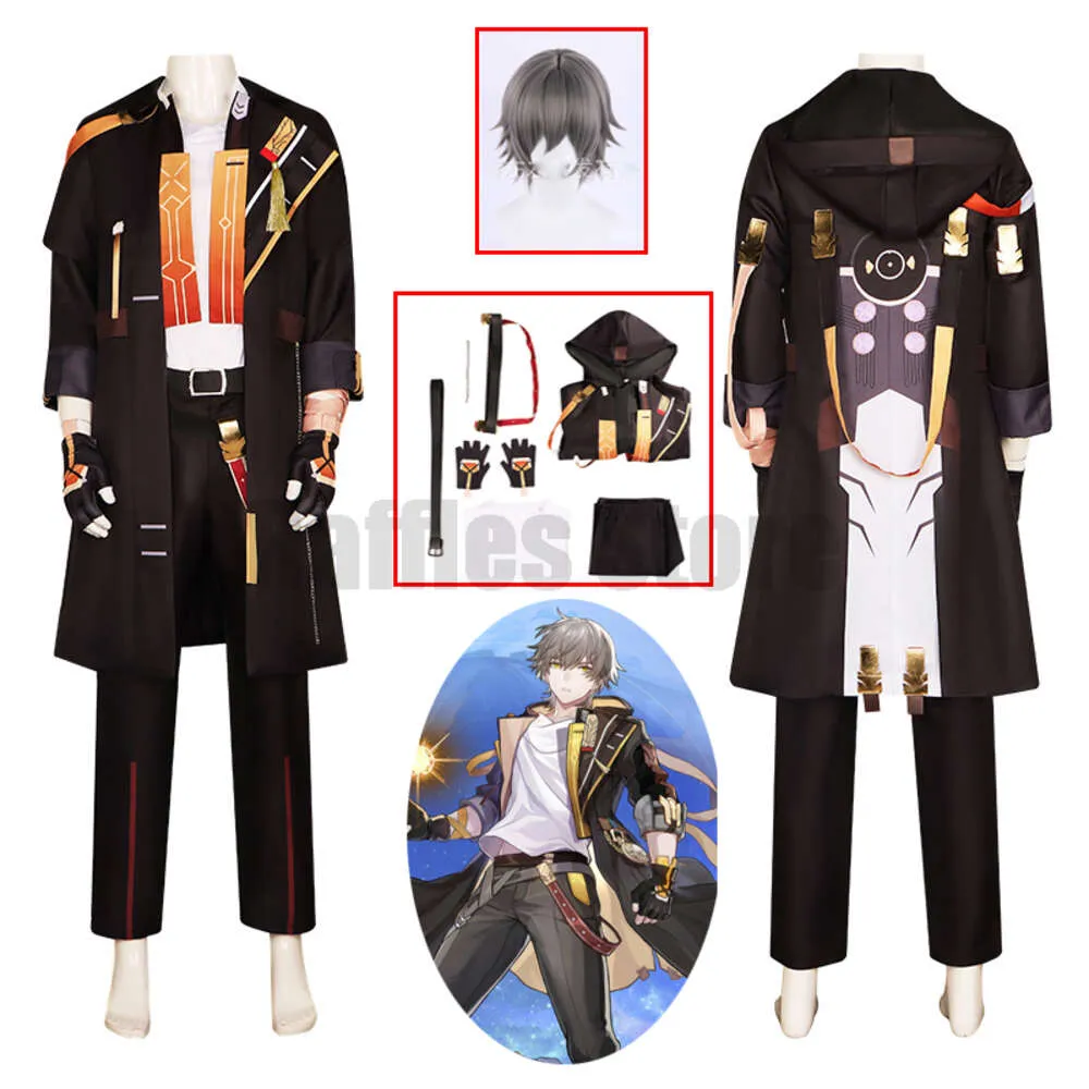 Male Trailblazer Cosplay Game Honkai Star Rail Wig Anime Men Uniform Suit Halloween Party Costume Set 2023 New