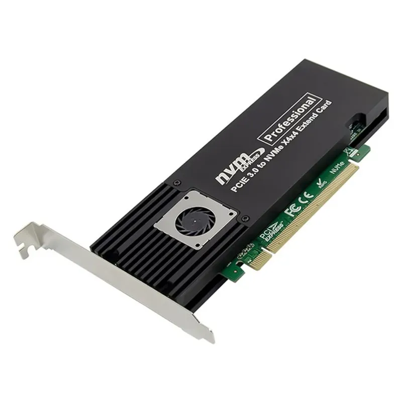 Adaptateur de disque SSD SSD, carte d'extension vers ASM2824 PCI-E 3.0 X16 NVMe à quatre canaux