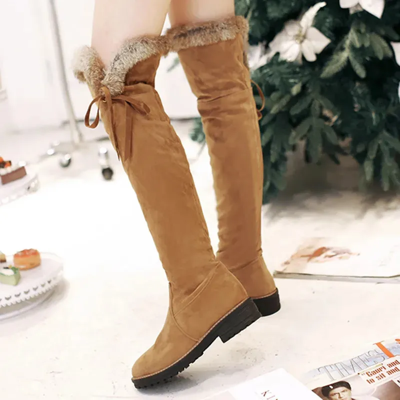 Long winter top boots for ladies
