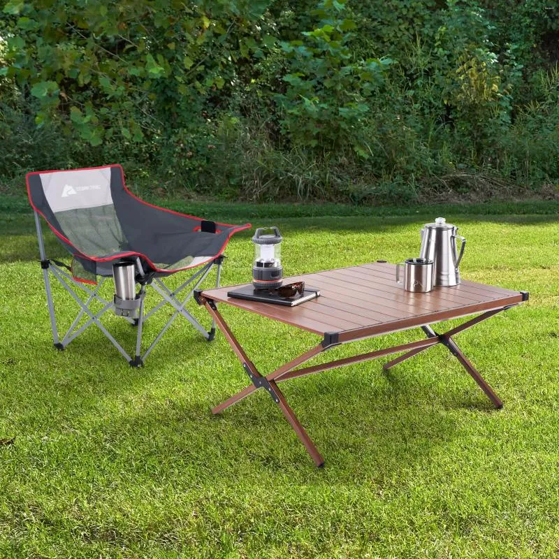 Table De Camping En Aluminium Portable Compact Leger Brun Fonce Du 55 63 DHgate