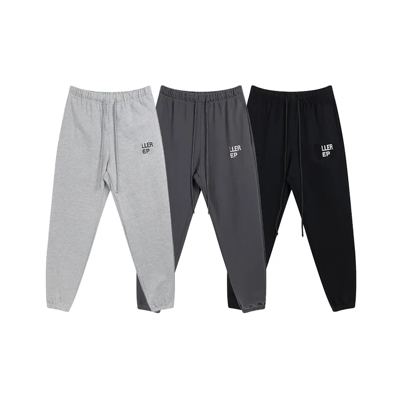 P101027 Mens Pants Tasarımcı Ess F Pants Fazlı Kadın Elastikiyeti Erkek Spor Gevşek Silokon Harfleri Sweatpants Brawstring Pantolon