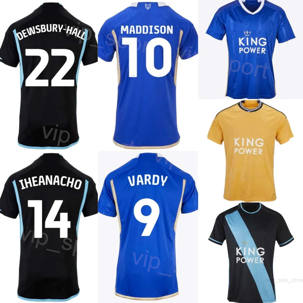 Club 23 24 Soccer 22 Kiernan Dewsbury-Hall Jerseys 23-24 FC 30 Mads Hermansen 14 Kelechi Iheanacho 10 Stephy Mavididi 9 Jamie Vardy Football Shirt Kits LaiSiTeCheng