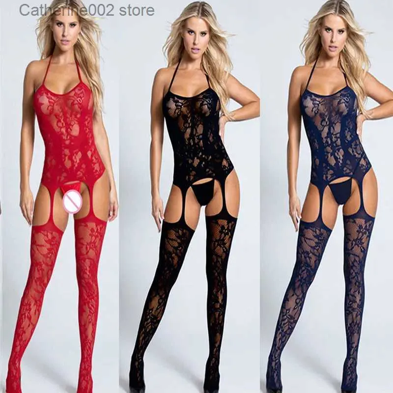 Sexy Set Sexy Women's Lingerie Mesh Fishnet Plus Size Teddy Clothes Hot Erotic Lingerie Erotic Exotic Clothes Teddy Tights Stockings T231027