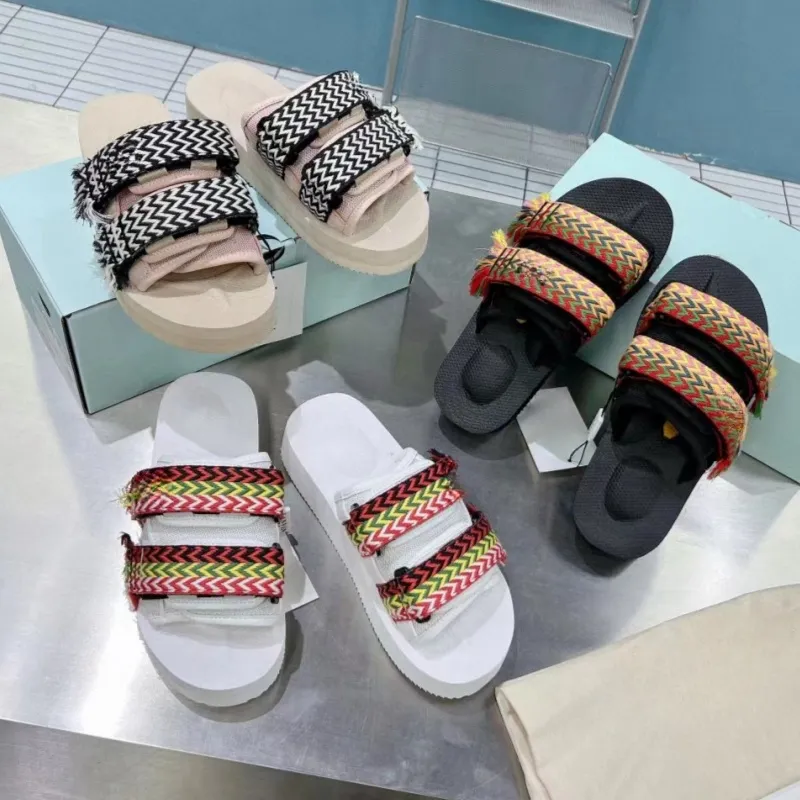 Designer tofflor för kvinnor män modedesigner tjock sula toffel sommarsandaler par skor 23470