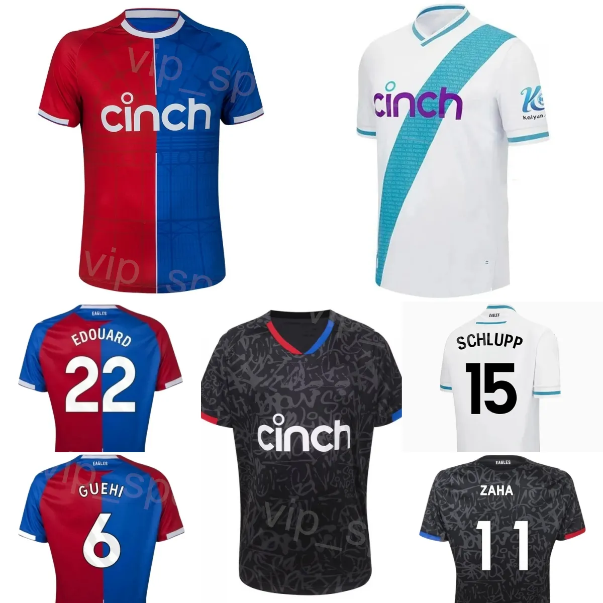 Club 23 24 Soccer 16 Joachim Andersen Jersey 14 Jean-Philippe Mateta 3 Tyrick Mitchell 1 Sam Johnstone 22 Odsonne Edouard Football Shirt Kits Black Red Shuijinggong