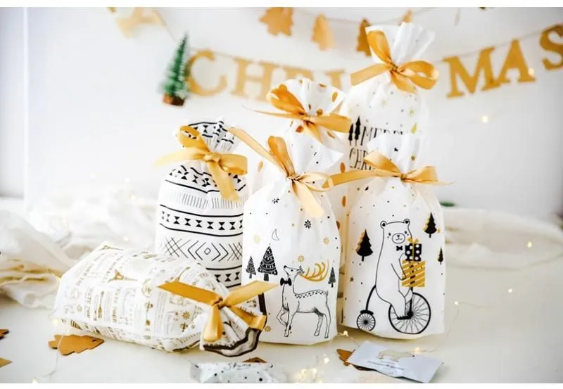 Santa Candy Gift Bags Festive Christmas Packaging For