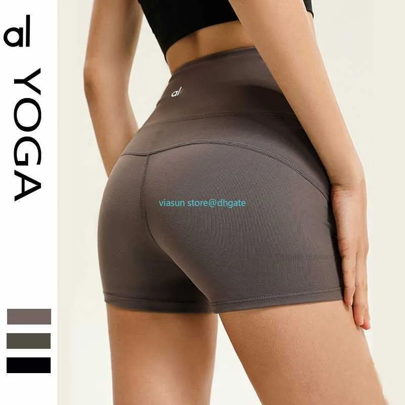 AL188 Yoga-Outfits-Anzug Align Damen Sport-Yoga-Shorts mit hoher Taille, 4-Punkt-Hose, Laufen, Fitness, Fitnessstudio, Unterwäsche, Workout-Leggings