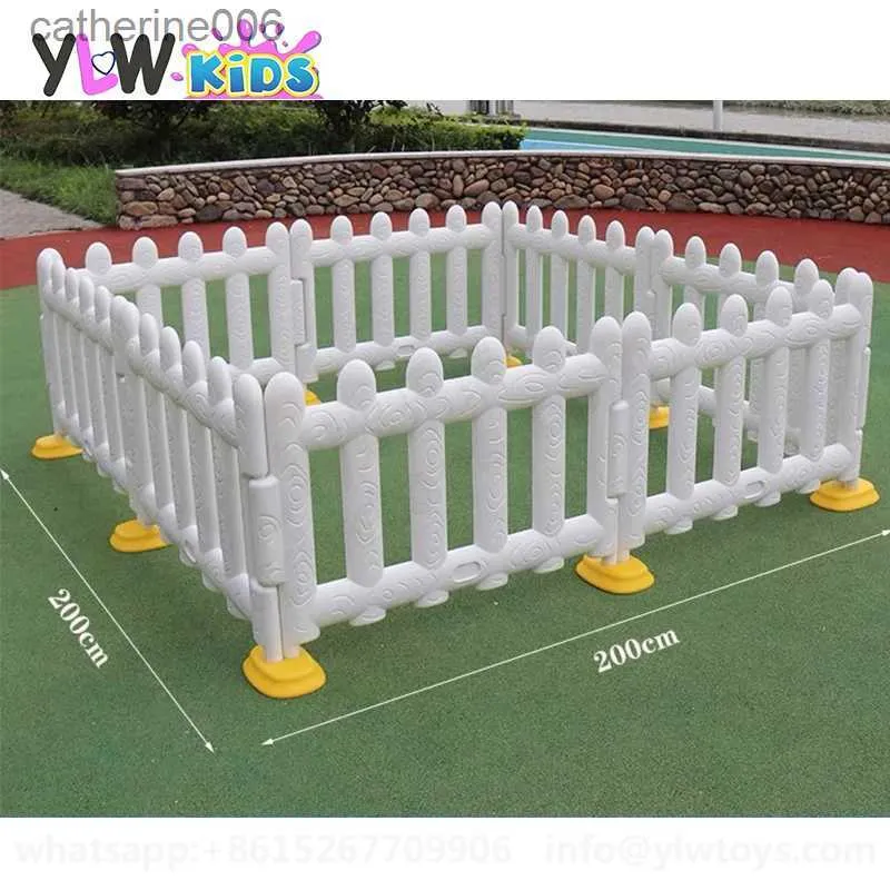 Trilho para bebês YLWCNN Painéis para crianças pequenas Cerca para piscina de bolinhas Cercadinhos de plástico branco para bebês Portão Soft Play Toy Acessórios Plástico EnclosureL231028