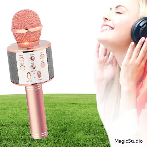 DHgate 2024Bluetooth Karaoke Microphone Handheld Wireless Mic with Tripod Stand Mini Home KTV Microphone for Music Playing Singing Electronics