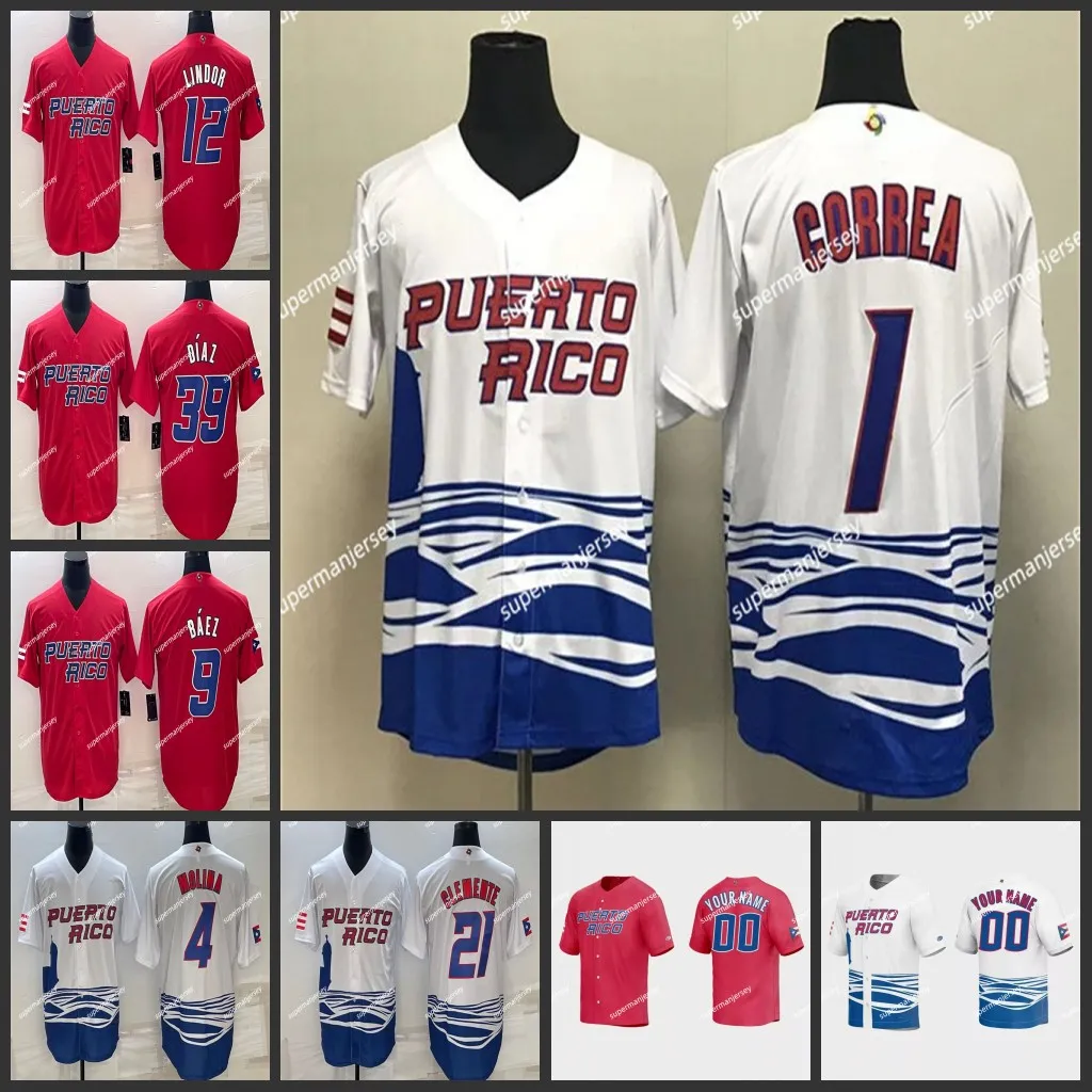 Jersey Custom Stitched 2023 WBC Puerto Rico Baseball 17 Jose Berrios 18