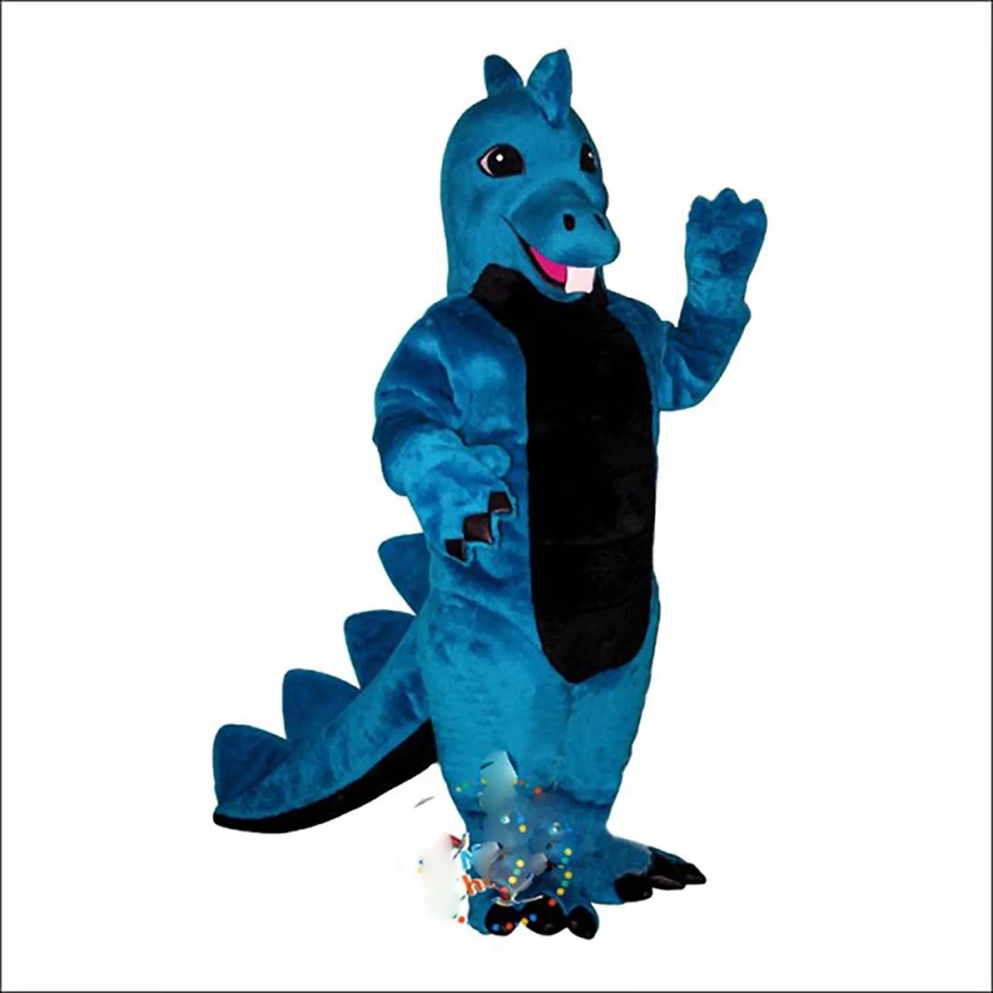 Blue Dino Mascot Costume Adult Size, Cartoon Anime Halloween